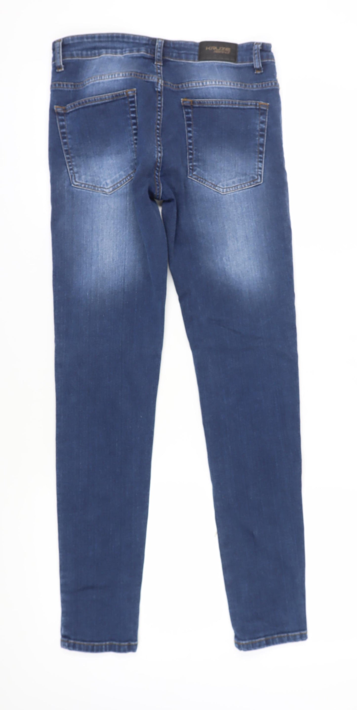 Kroze Men's Blue Skinny Jeans Size 32 - Classic Fit