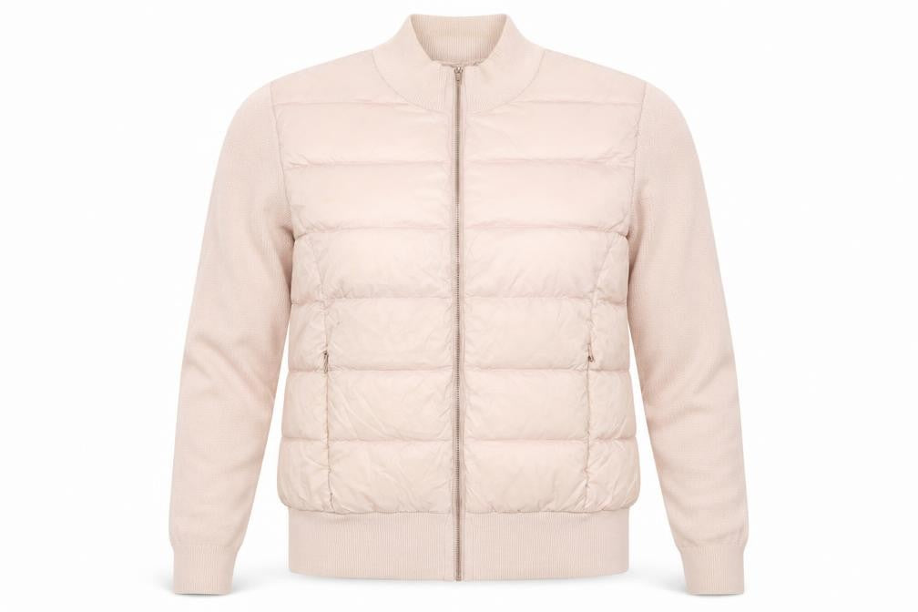 Front view of Ted Baker Women's Pink Bomber Jacket, size 10