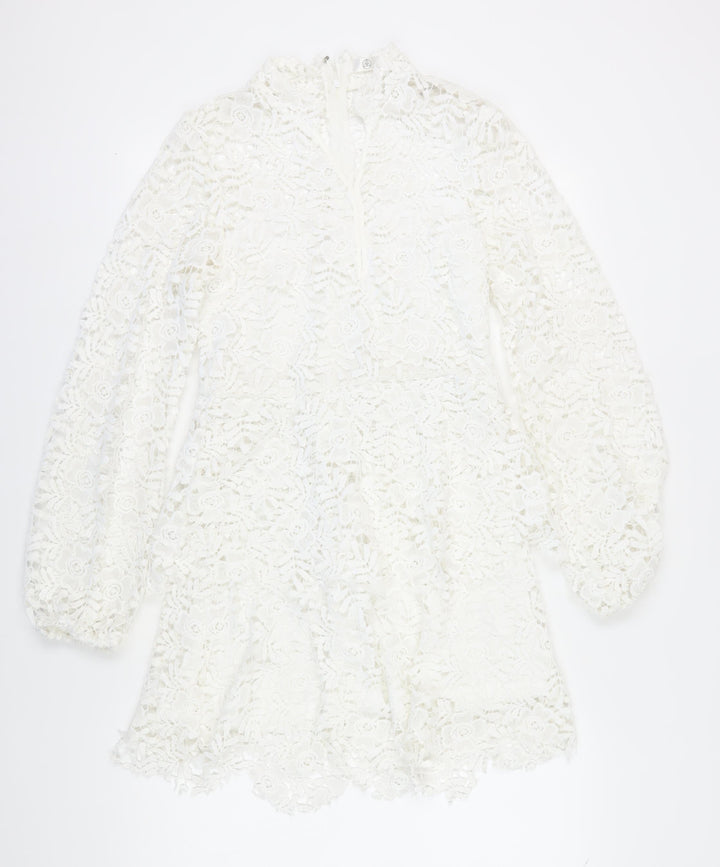 Missguided Women’s White Lace Dress Size 8