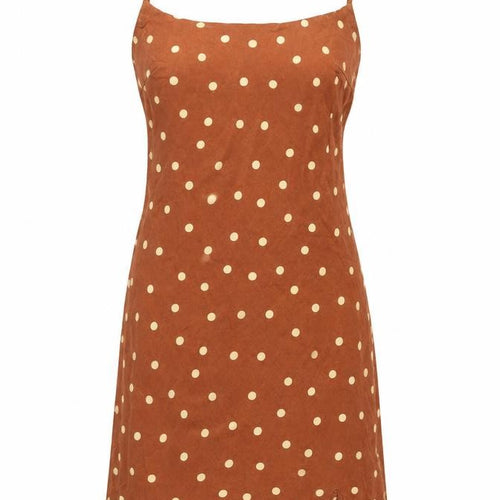 ASOS Design Women's Brown Polka Dot Slip Dress Size 4