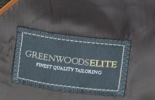 Greenwoods Elite Men's Brown Plaid Blazer Size 46R