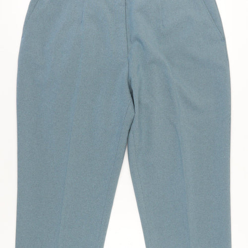 EWM Women's Blue Chino Trousers, Size 18, Herringbone