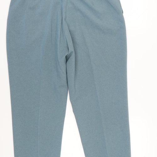 EWM Women's Blue Chino Trousers, Size 18, Herringbone