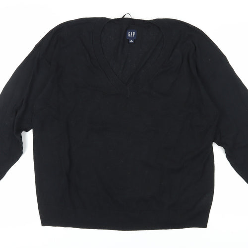 GAP Women's Black XL Pullover V-Neck Jumper