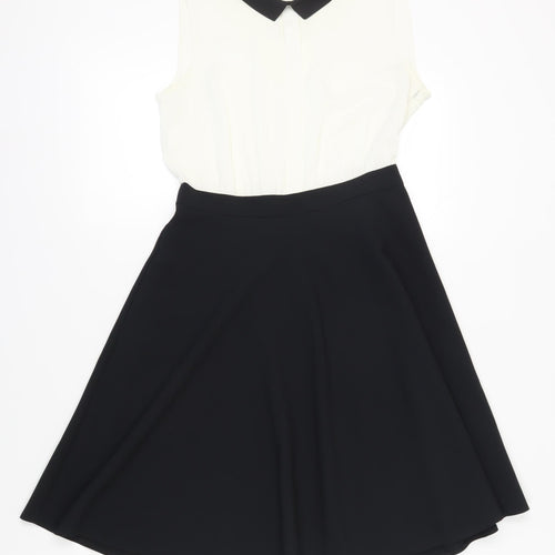 Dorothy Perkins Women's Black/White Shift Dress Size 10