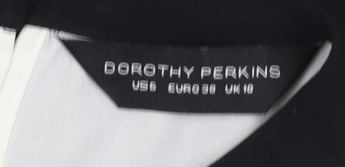 Dorothy Perkins Women's Black/White Shift Dress Size 10