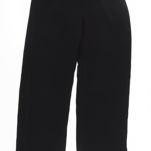 J. Taylor Women's Black High-Rise Straight Trousers
