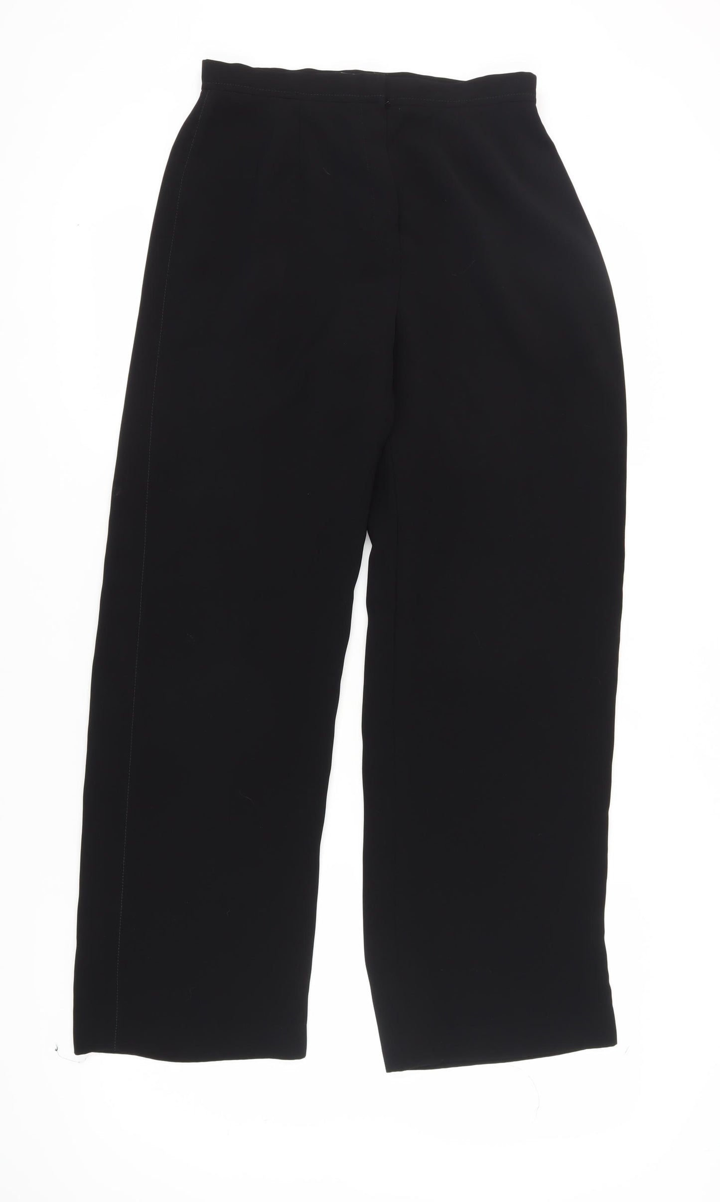 J. Taylor Women's Black High-Rise Straight Trousers