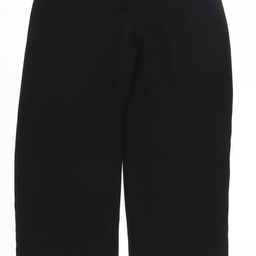 J. Taylor Women's Black High-Rise Straight Trousers