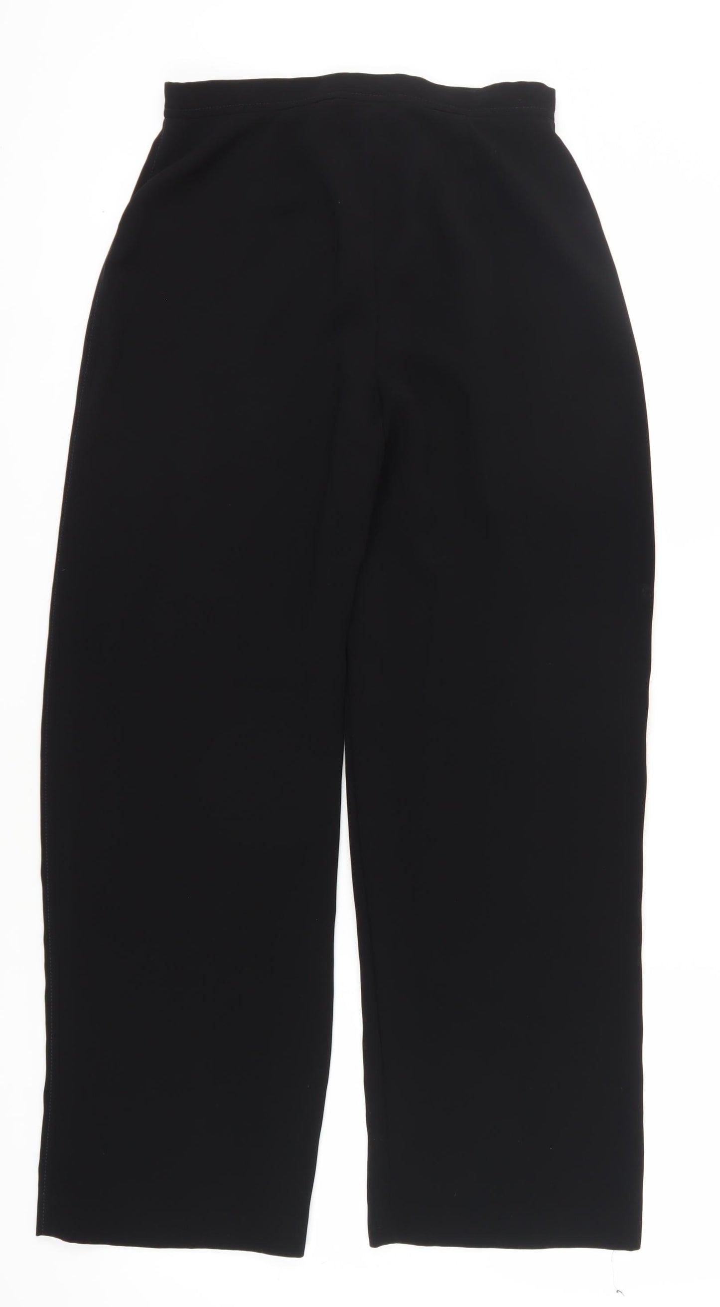 J. Taylor Women's Black High-Rise Straight Trousers