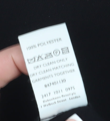 J. Taylor Women's Black High-Rise Straight Trousers