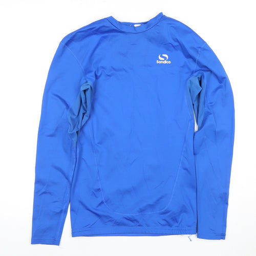 Sondico Men's Blue Long Sleeve Athletic Pullover T-Shirt