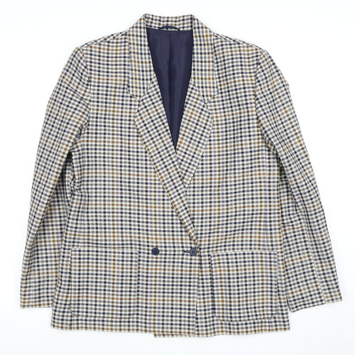 St Michael Women's Multicoloured Wool Blazer, Size 14