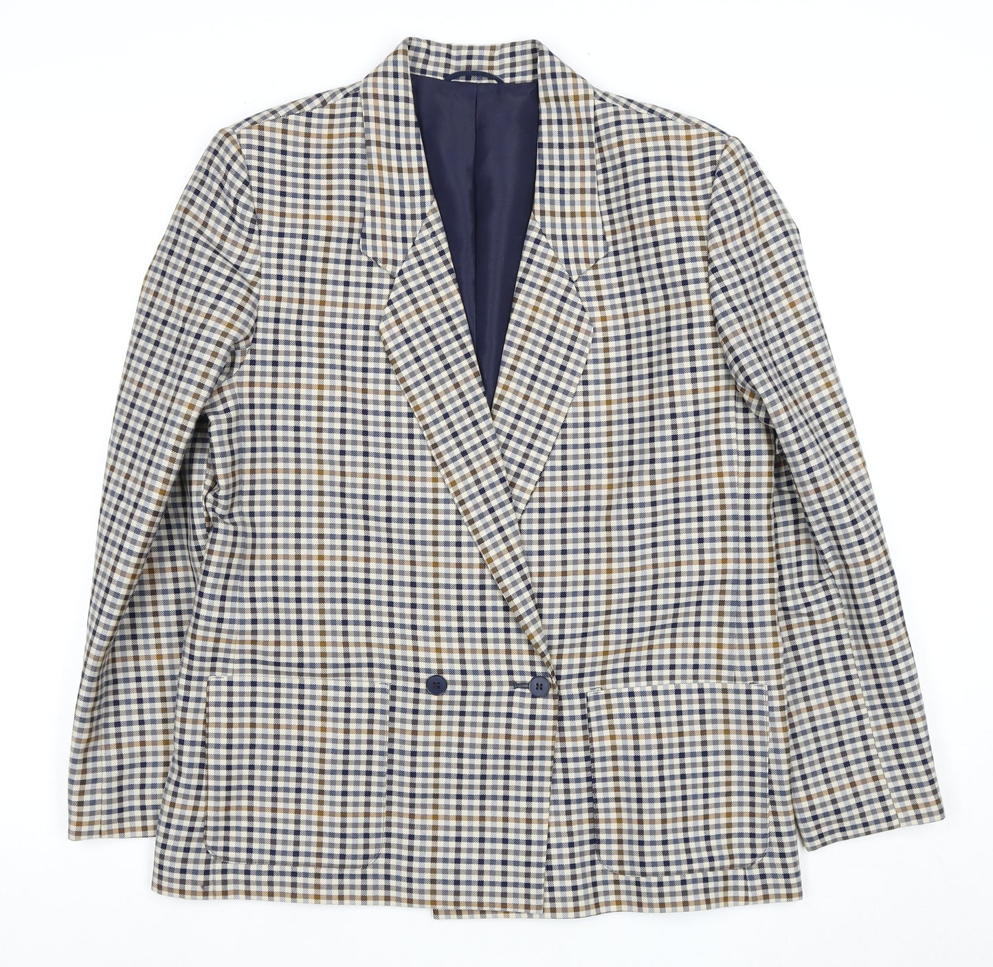 St Michael Women's Multicoloured Wool Blazer, Size 14