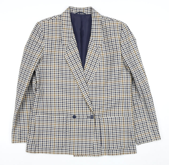 St Michael Women's Multicoloured Wool Blazer, Size 14