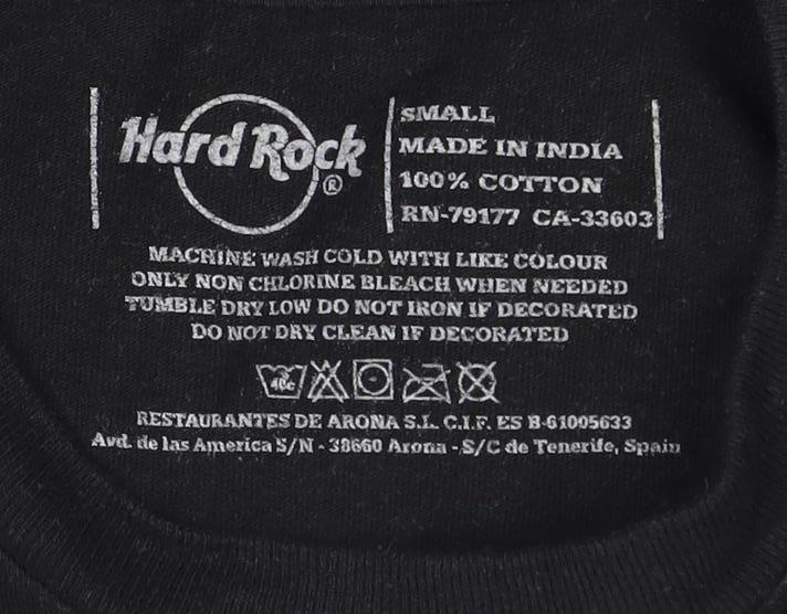 Hard Rock Black T-Shirt Unisex Adults Small