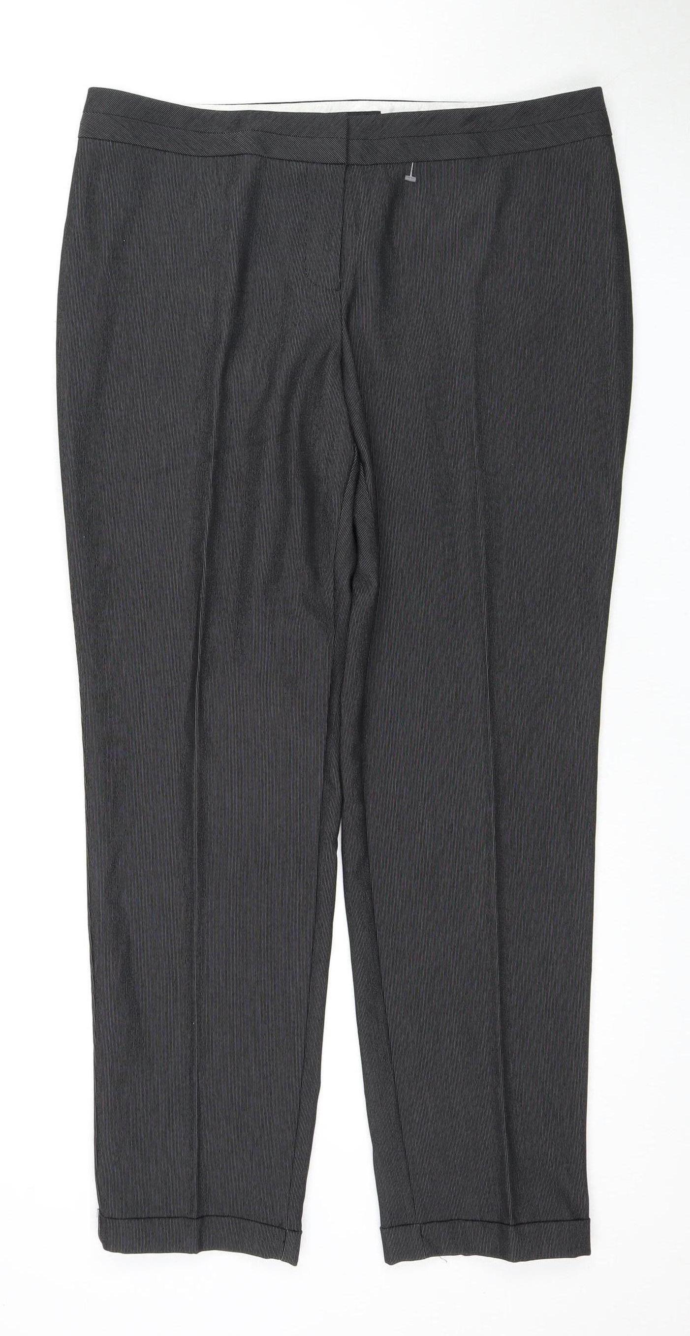 Next Women's Black Trousers - Size 14, Mid-Rise