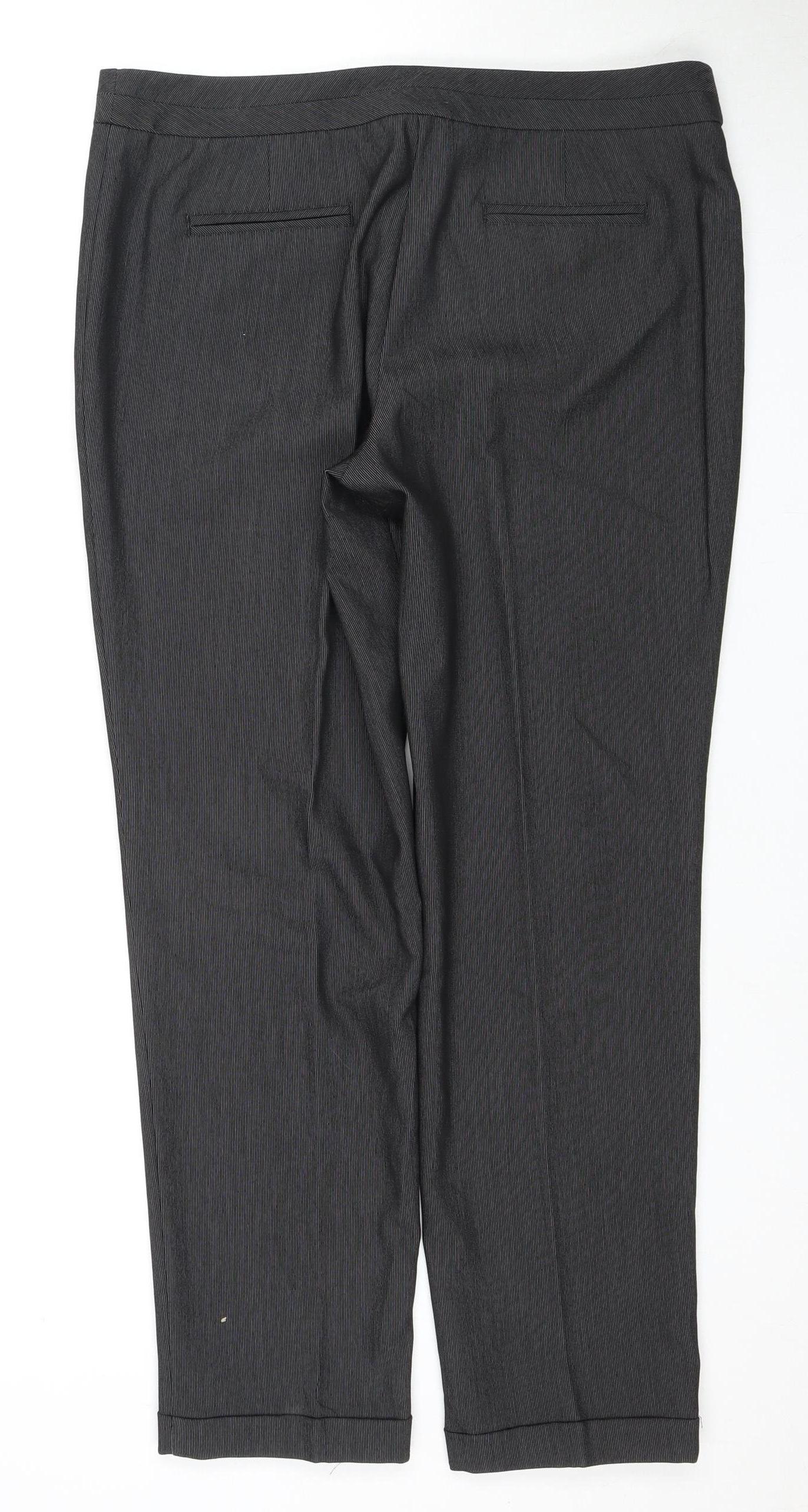 Next Women's Black Trousers - Size 14, Mid-Rise