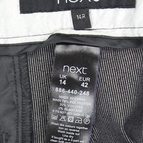 Next Women's Black Trousers - Size 14, Mid-Rise