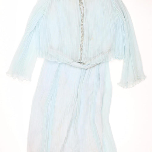 Jack Bryan Women's Blue Beaded Party Dress Size 14