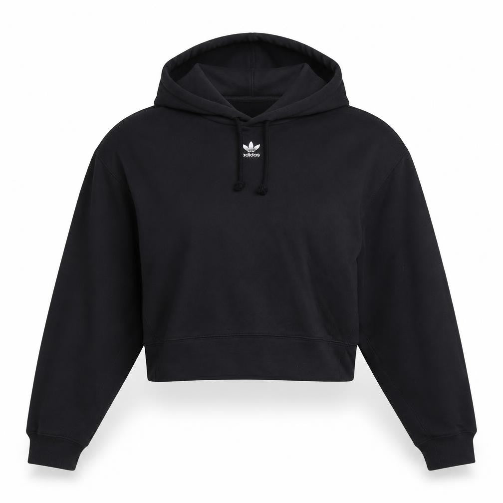 Adidas Women's Black Pullover Hoodie, Size 14, Regular Fit