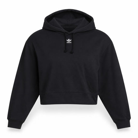 Adidas Women's Black Pullover Hoodie, Size 14, Regular Fit