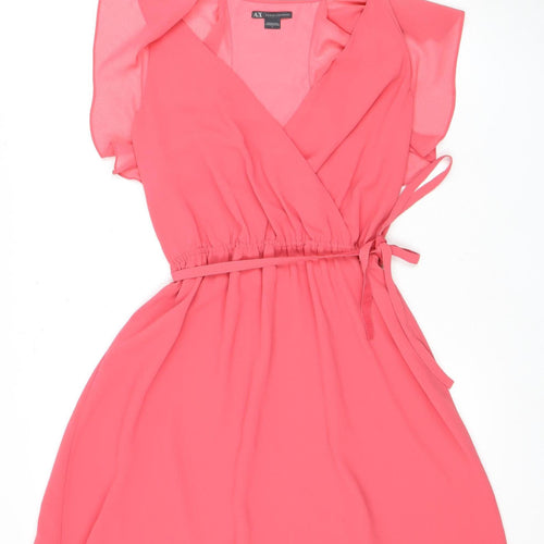 Armani Exchange Women's Pink Wrap Dress Size 2