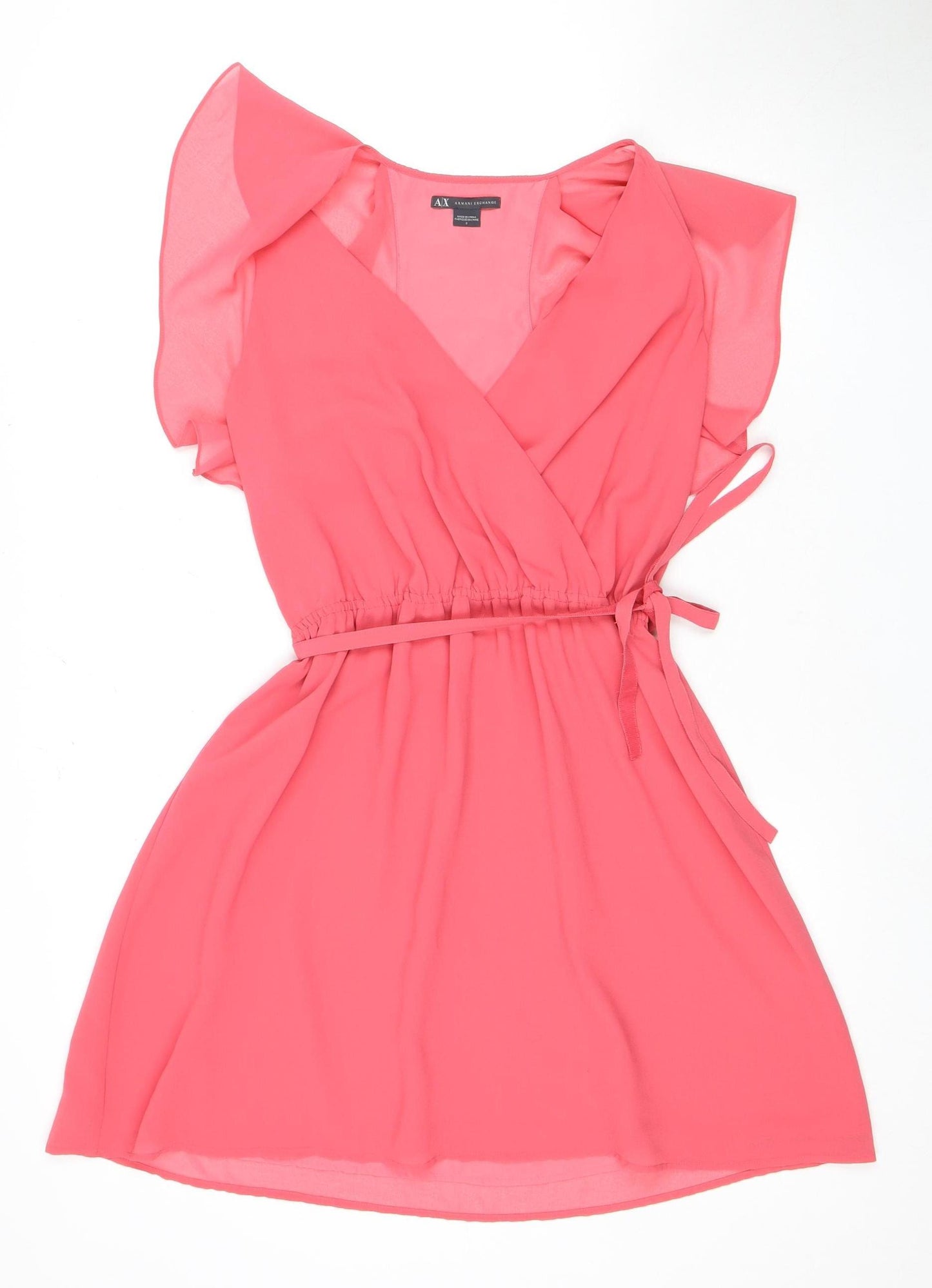 Armani Exchange Women's Pink Wrap Dress Size 2