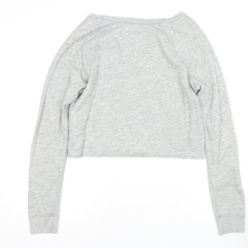 Abercrombie & Fitch Women's Grey Crew Neck Sweatshirt L