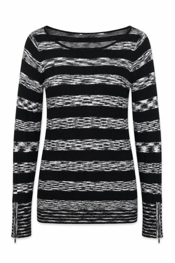 Front view of Jasper Conran Women's Black Pullover Boat Neck Jumper