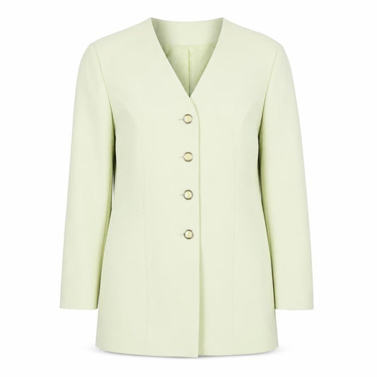 Front view of Eastex Women's Green Suit Jacket, size 12, Business Wear