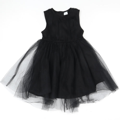 Next Girls Black Ball Gown Dress 3 Years Sleeveless Party