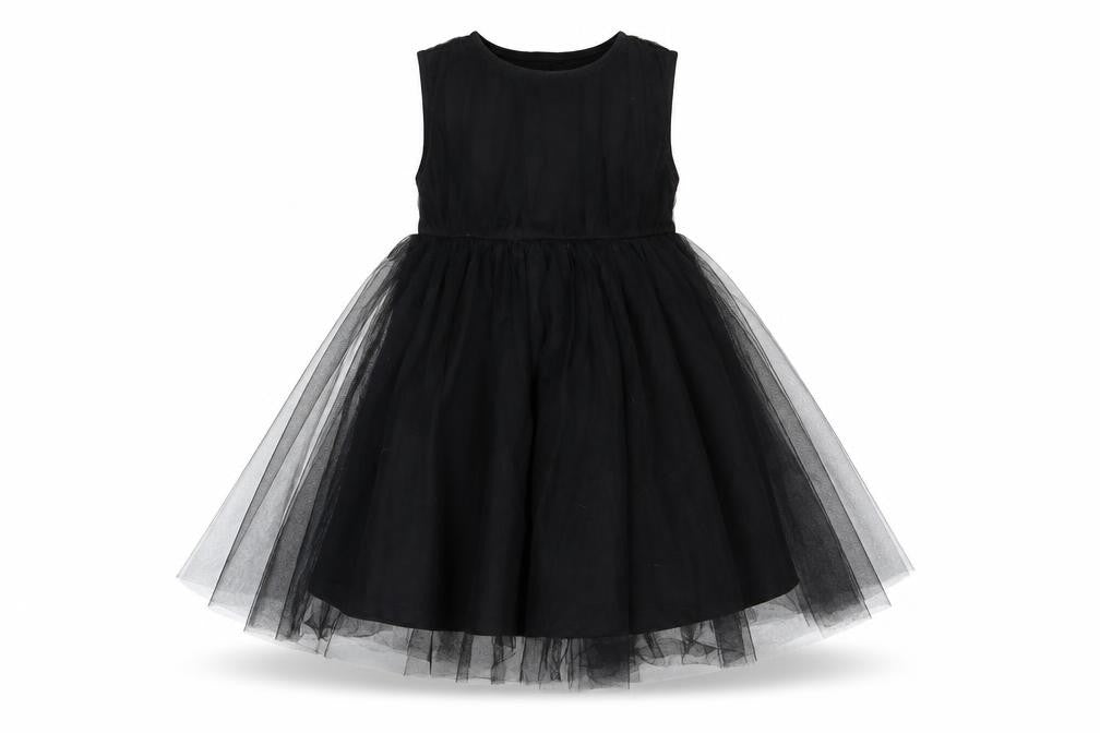 Next Girls Black Ball Gown Dress 3 Years Sleeveless Party