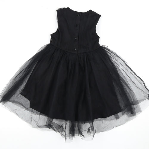 Next Girls Black Ball Gown Dress 3 Years Sleeveless Party