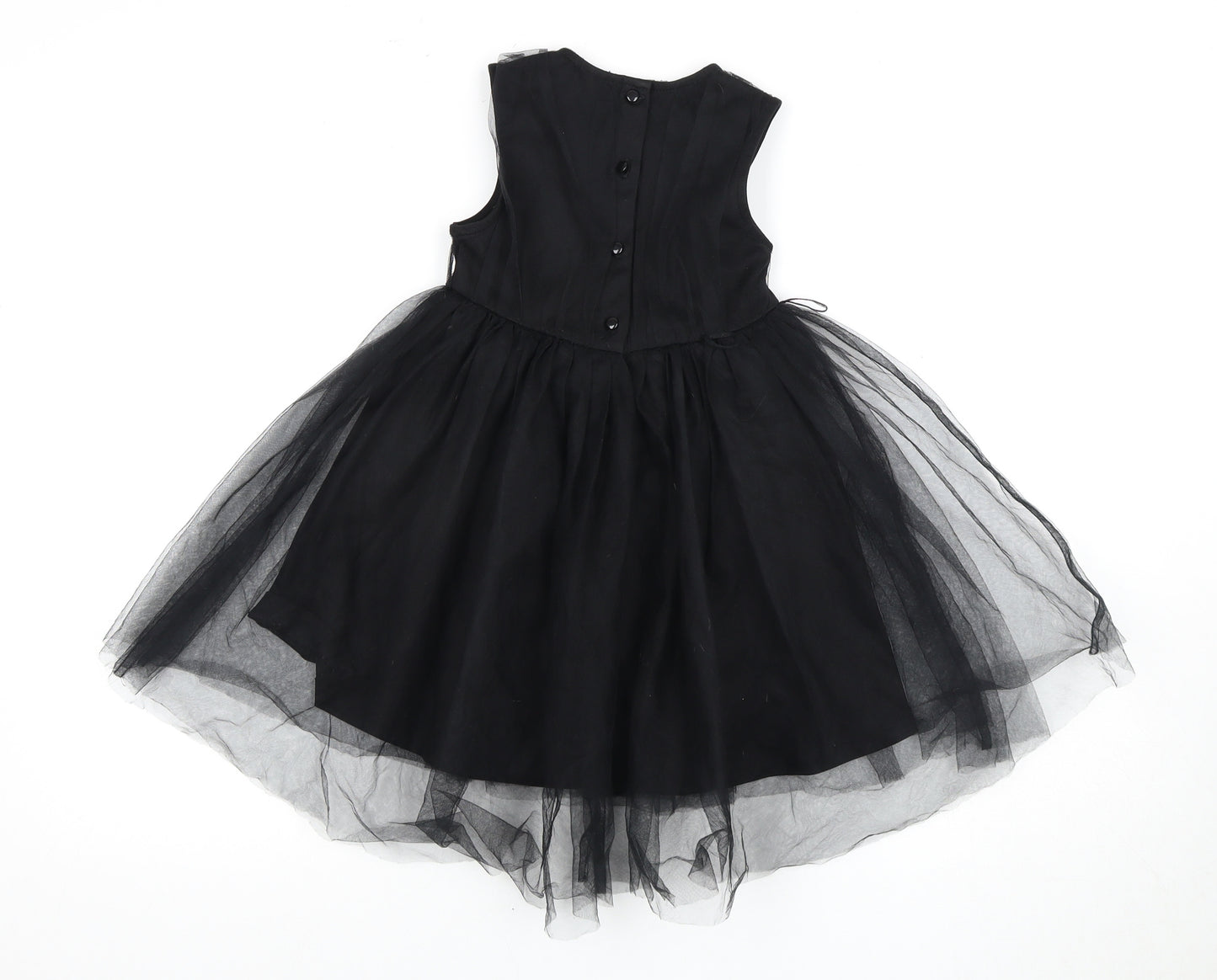 Next Girls Black Ball Gown Dress 3 Years Sleeveless Party