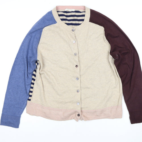 Morrissey Women's Beige Striped 14 Cardigan