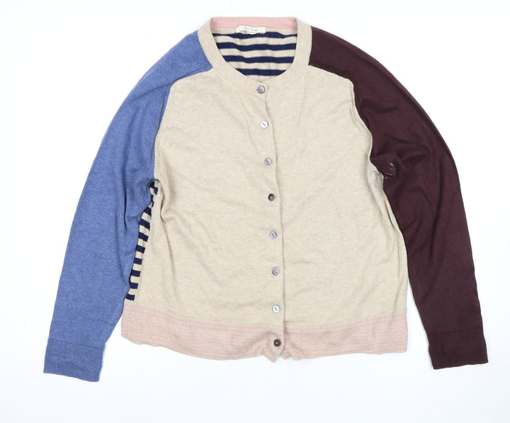 Morrissey Women's Beige Striped 14 Cardigan