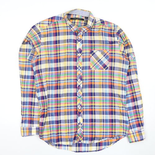 Guide London Men's Multicoloured Plaid Shirt - Size L