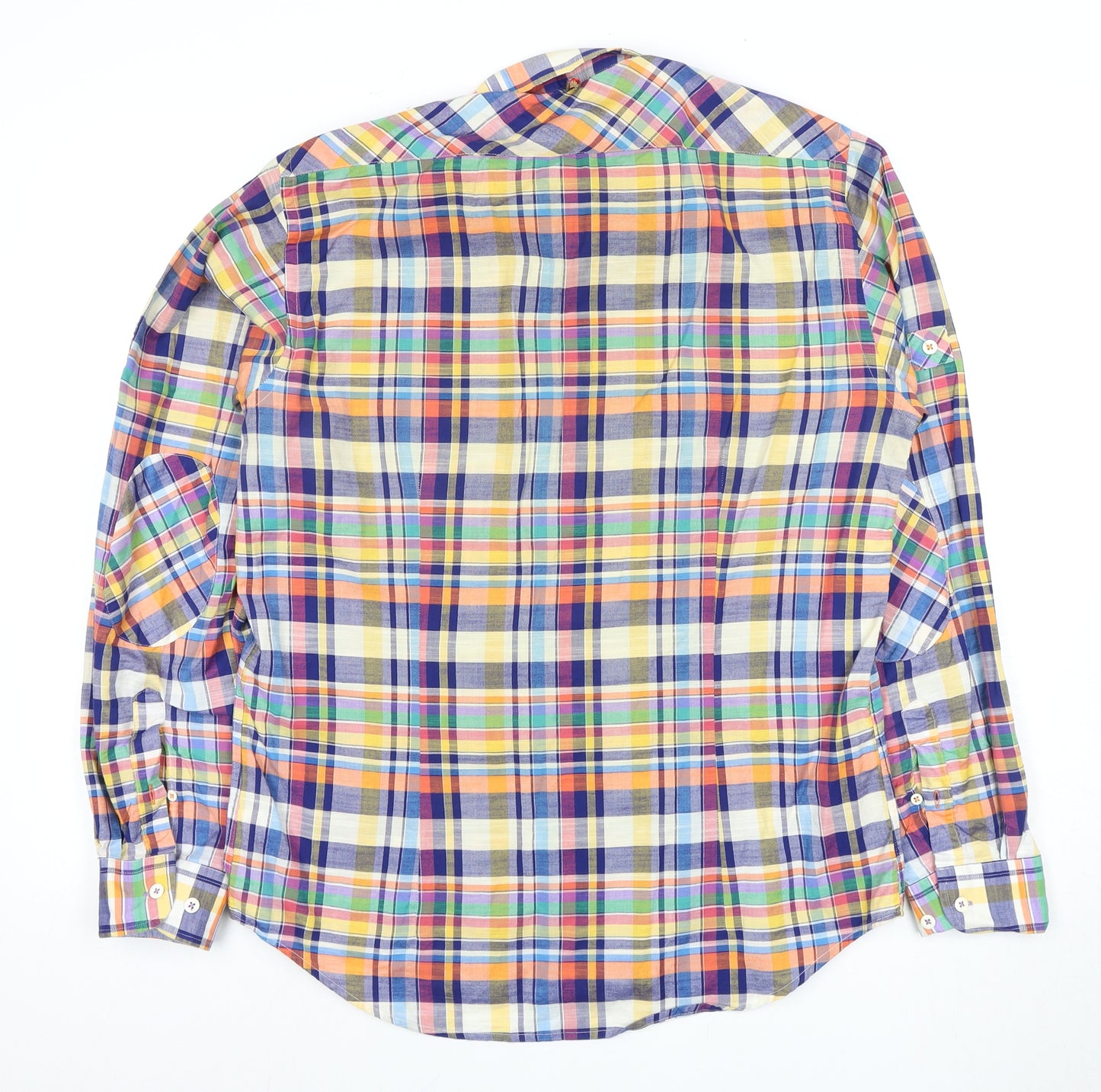 Guide London Men's Multicoloured Plaid Shirt - Size L