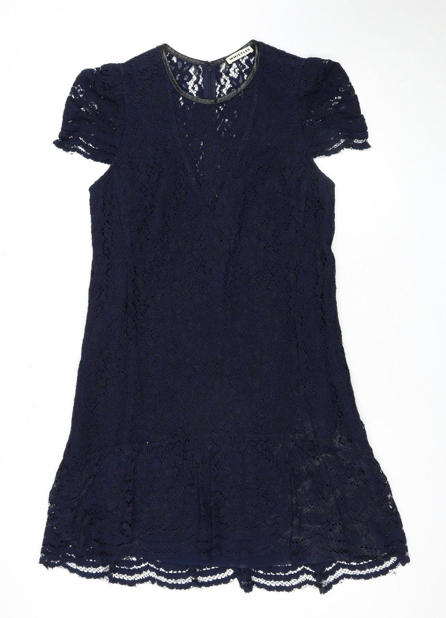 Whistles Women's Blue Lace Dress Size 10