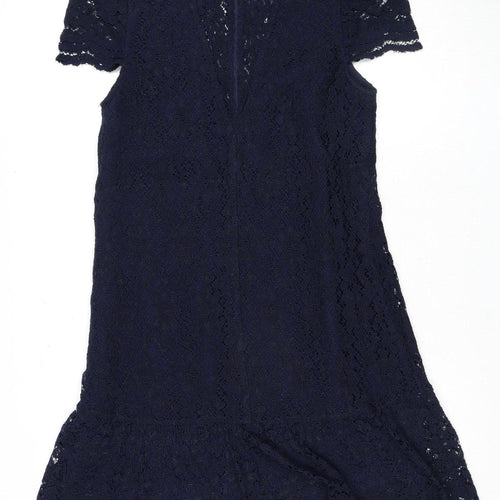 Whistles Women's Blue Lace Dress Size 10