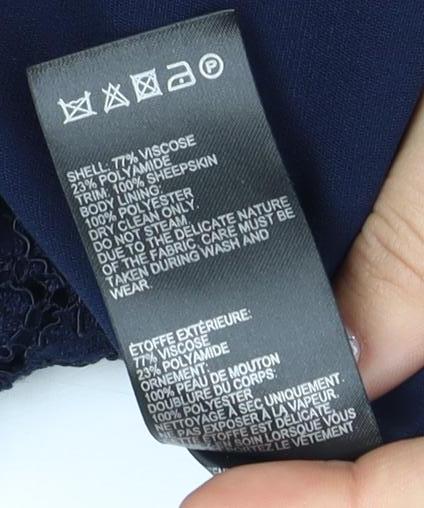 Whistles Women's Blue Lace Dress Size 10