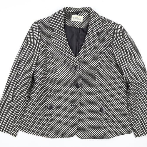 Eastex Women's Black Jacket, Size 16, Tweed, Workwear