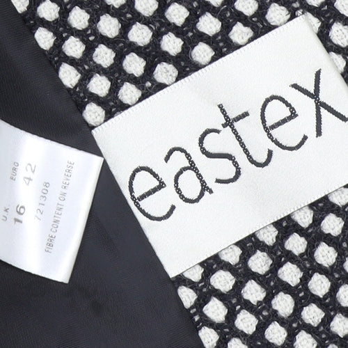 Eastex Women's Black Jacket, Size 16, Tweed, Workwear