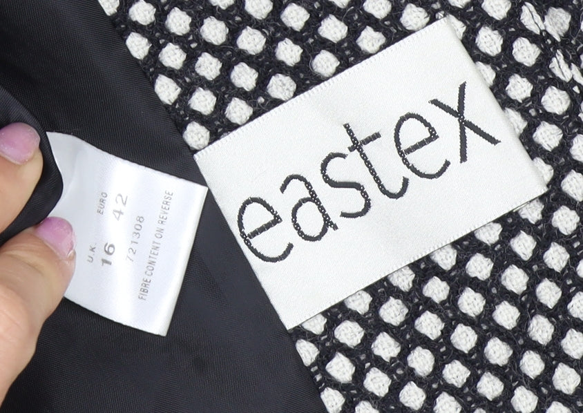 Eastex Women's Black Jacket, Size 16, Tweed, Workwear