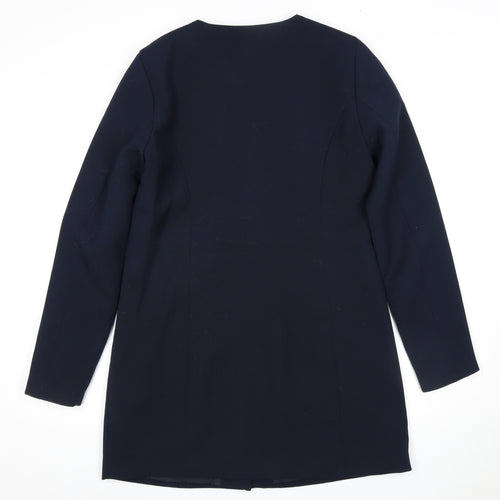 Jacqueline de Yong Women's Blue Long Coat - Size M