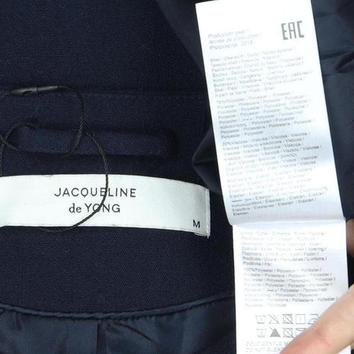 Jacqueline de Yong Women's Blue Long Coat - Size M