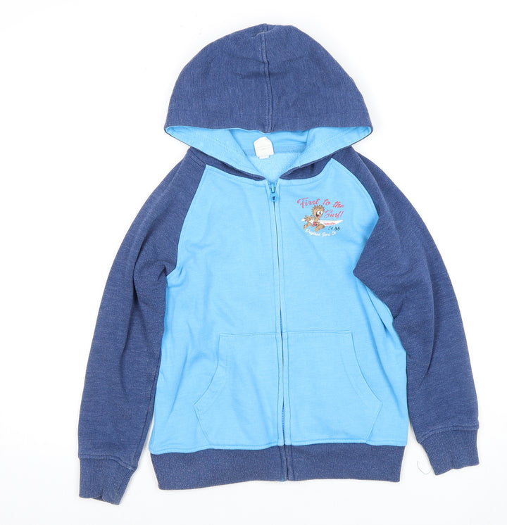 Saltrock Boys Blue Full Zip Hoodie Size L