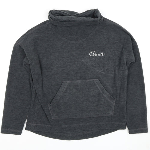 Dare 2B Boys Grey High Neck Pullover Sweatshirt with Logo