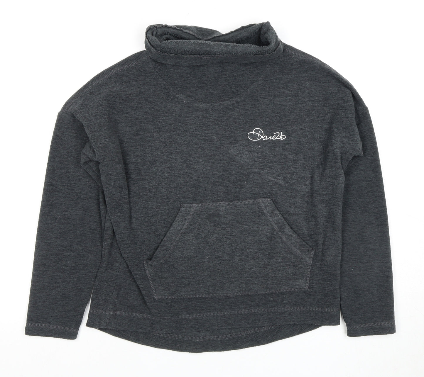 Dare 2B Boys Grey High Neck Pullover Sweatshirt with Logo